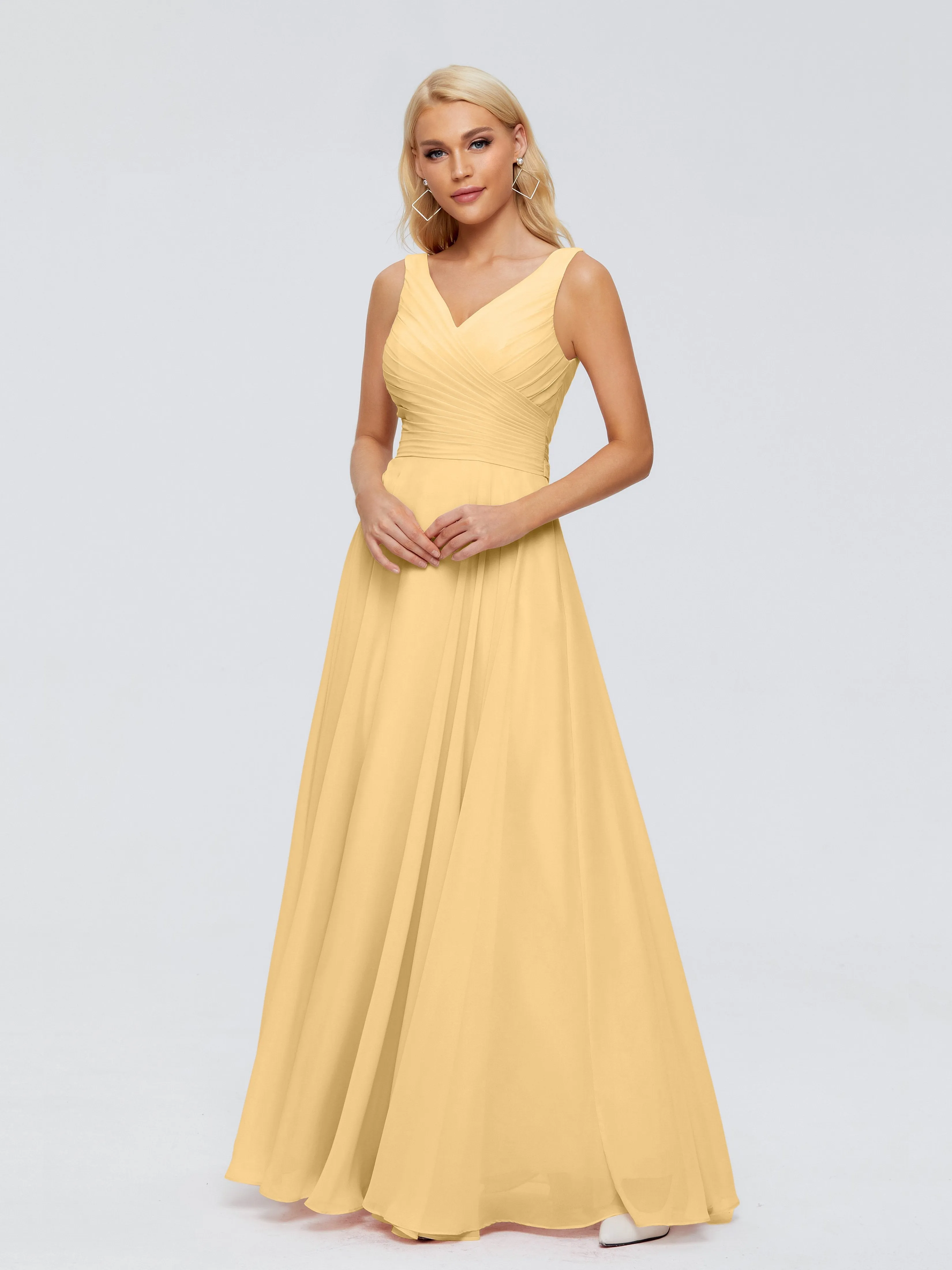 Ryleigh Flowy Chiffon Bridesmaid Dresses with Bow