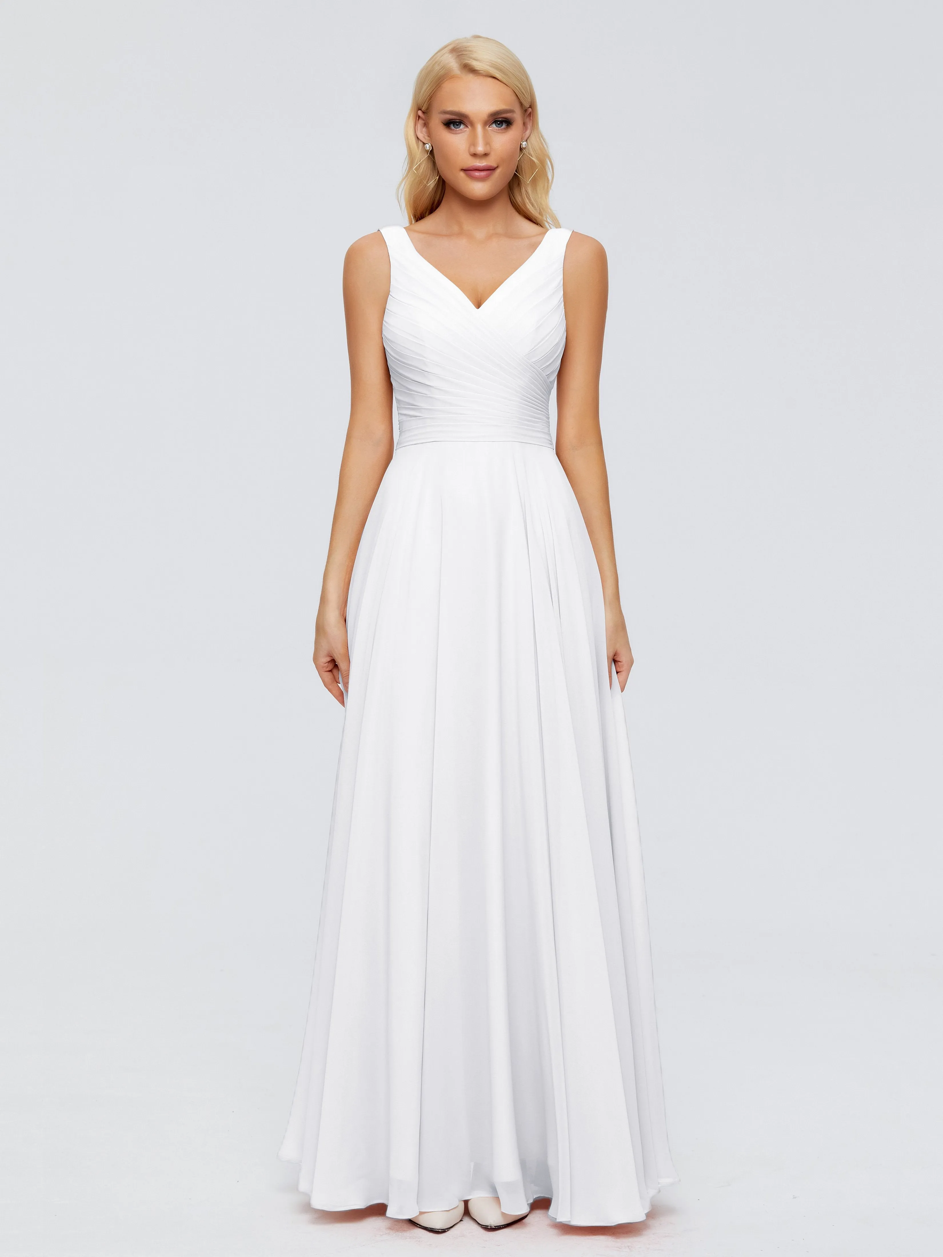 Ryleigh Flowy Chiffon Bridesmaid Dresses with Bow