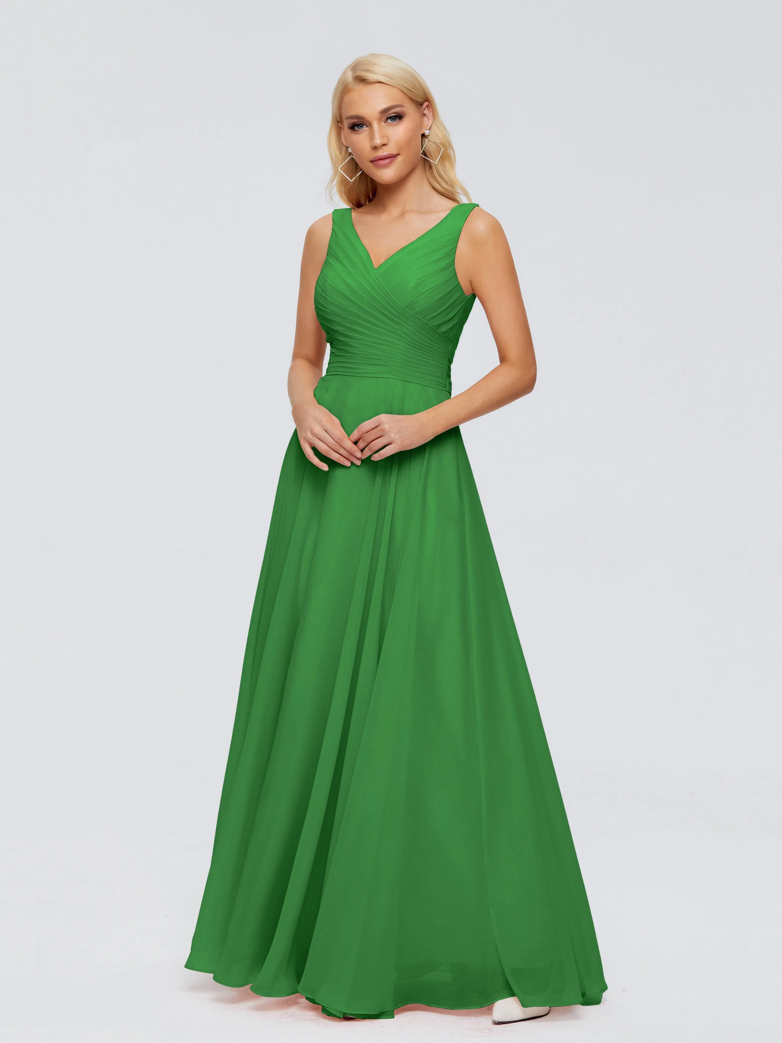 Ryleigh Flowy Chiffon Bridesmaid Dresses with Bow