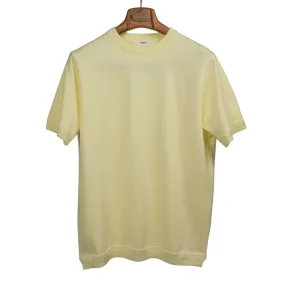 Short sleeve knit t-shirt in lemon cream