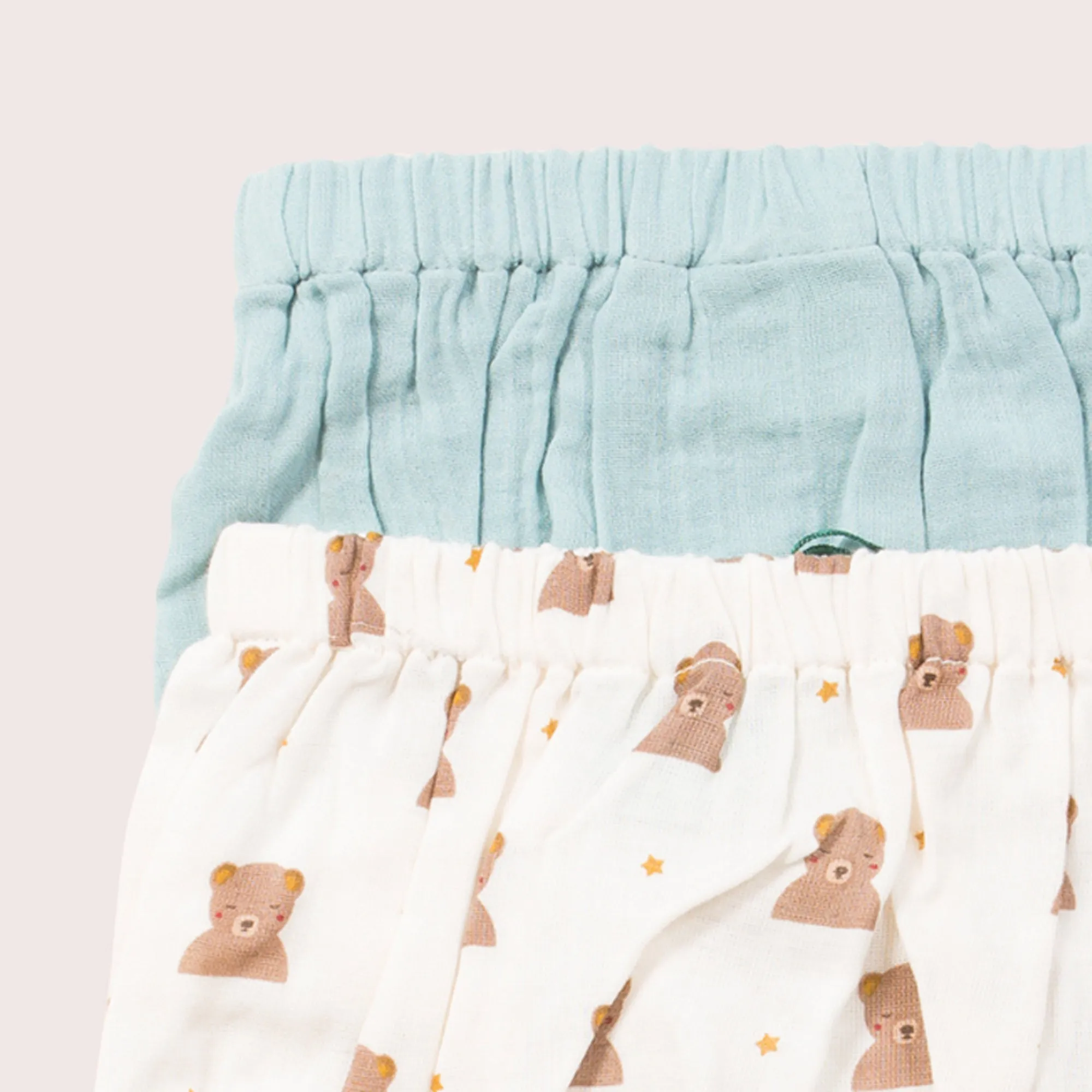 Summer Bears Organic Muslin Baby Bloomer Set - 2 Pack