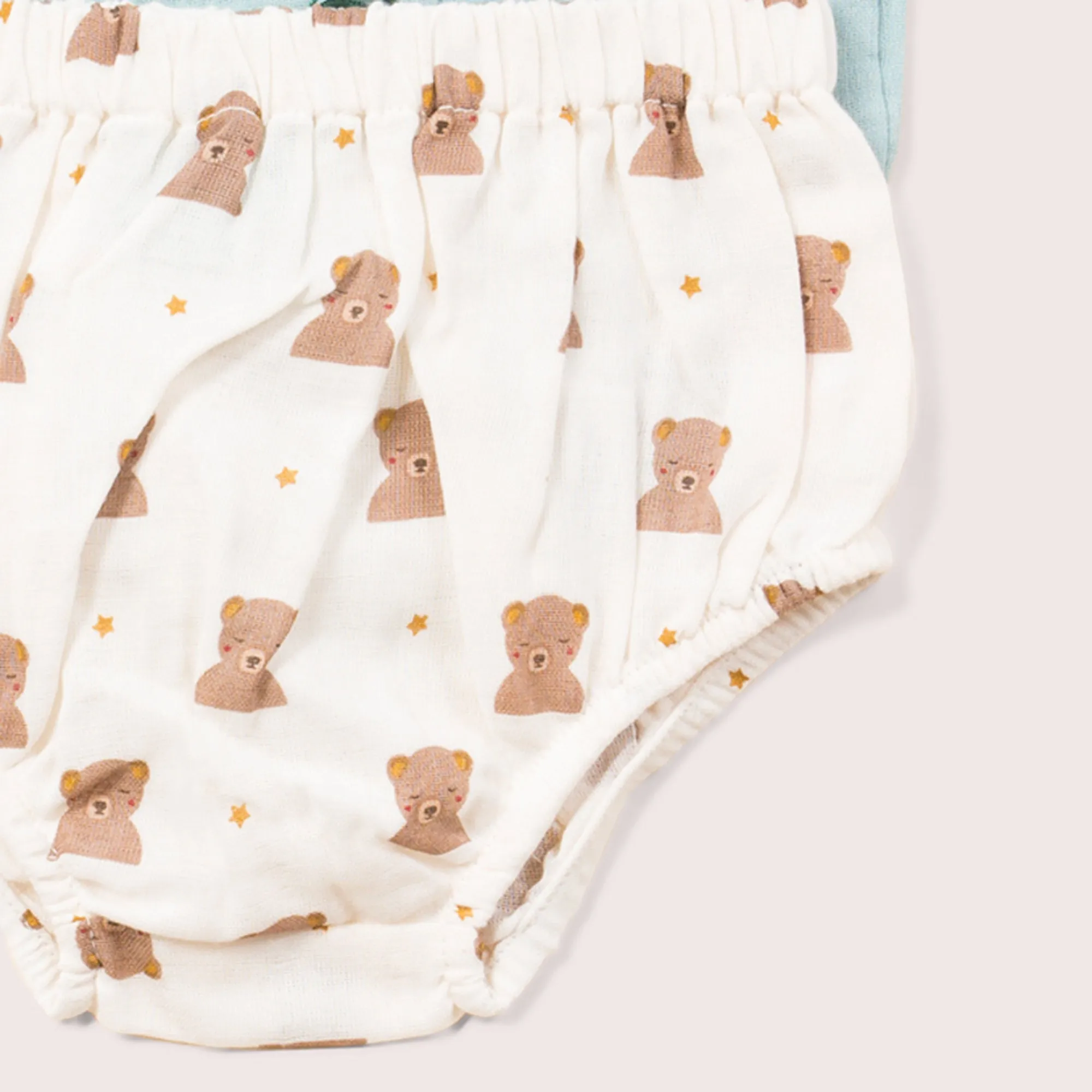 Summer Bears Organic Muslin Baby Bloomer Set - 2 Pack