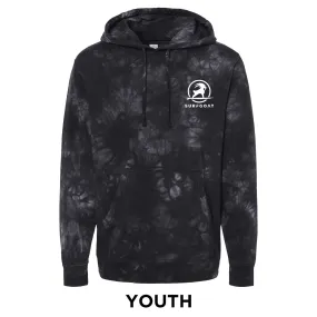 SURFGOAT "Dressed Up" LUXE Premium Pullover Hoodie - YOUTH (Black Tie Dye)