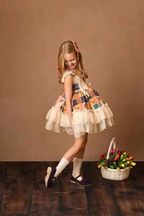 Tulip Serenity -Finnegan and Lace Vintage inspired Dress Set (Includes Bow and Shorts)