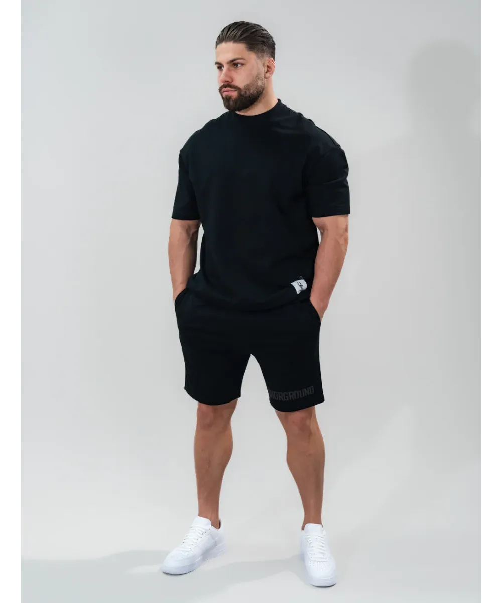 UNDRGROUND Relaxed Fit Shorts (Jet Black)