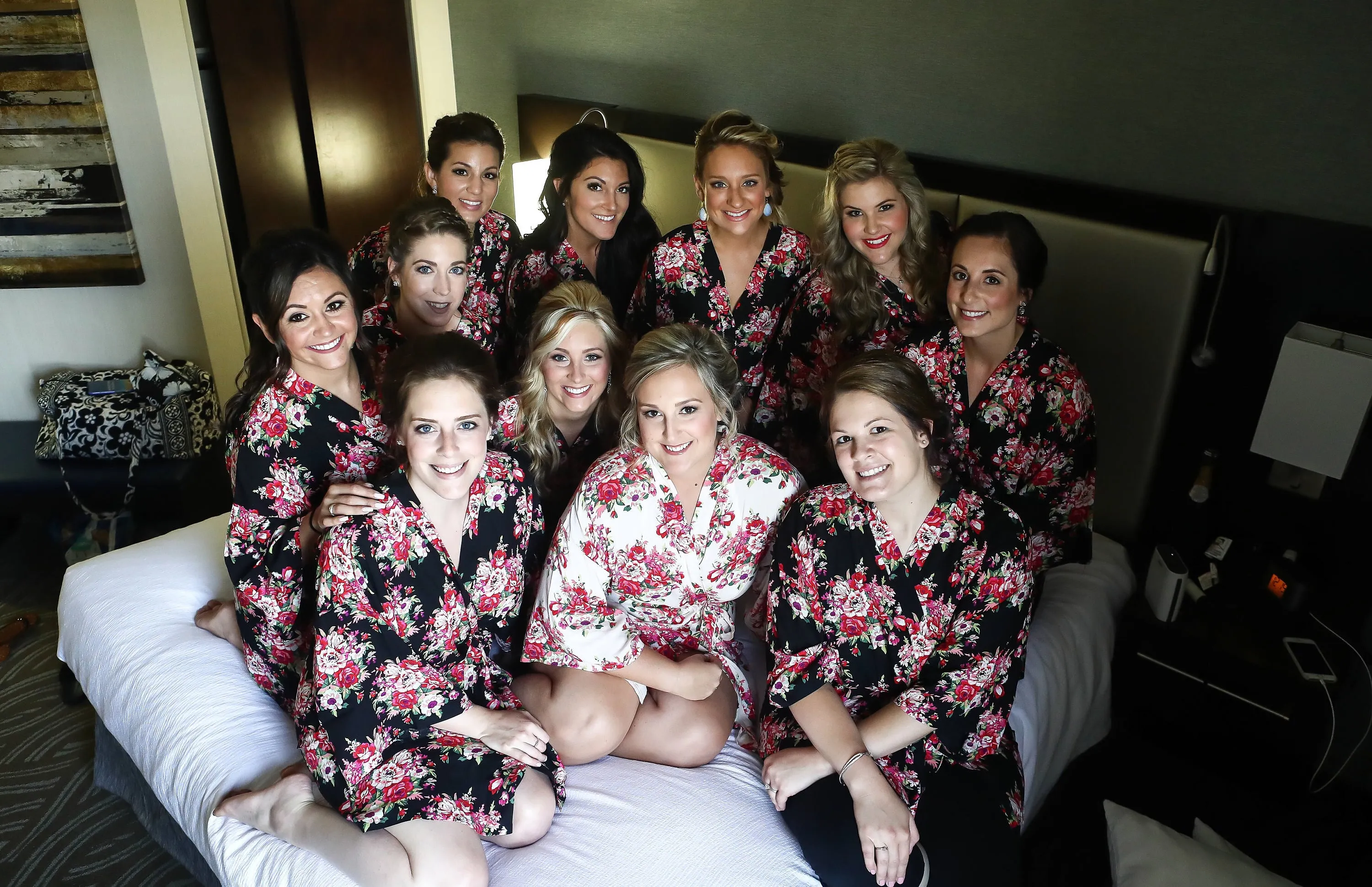 Wedding Robes, Bridesmaid Gift,  Floral Bridesmaid Robes, Kimono Robe, Bridal Party Robes***Discount for Multi Orders, Please message us**