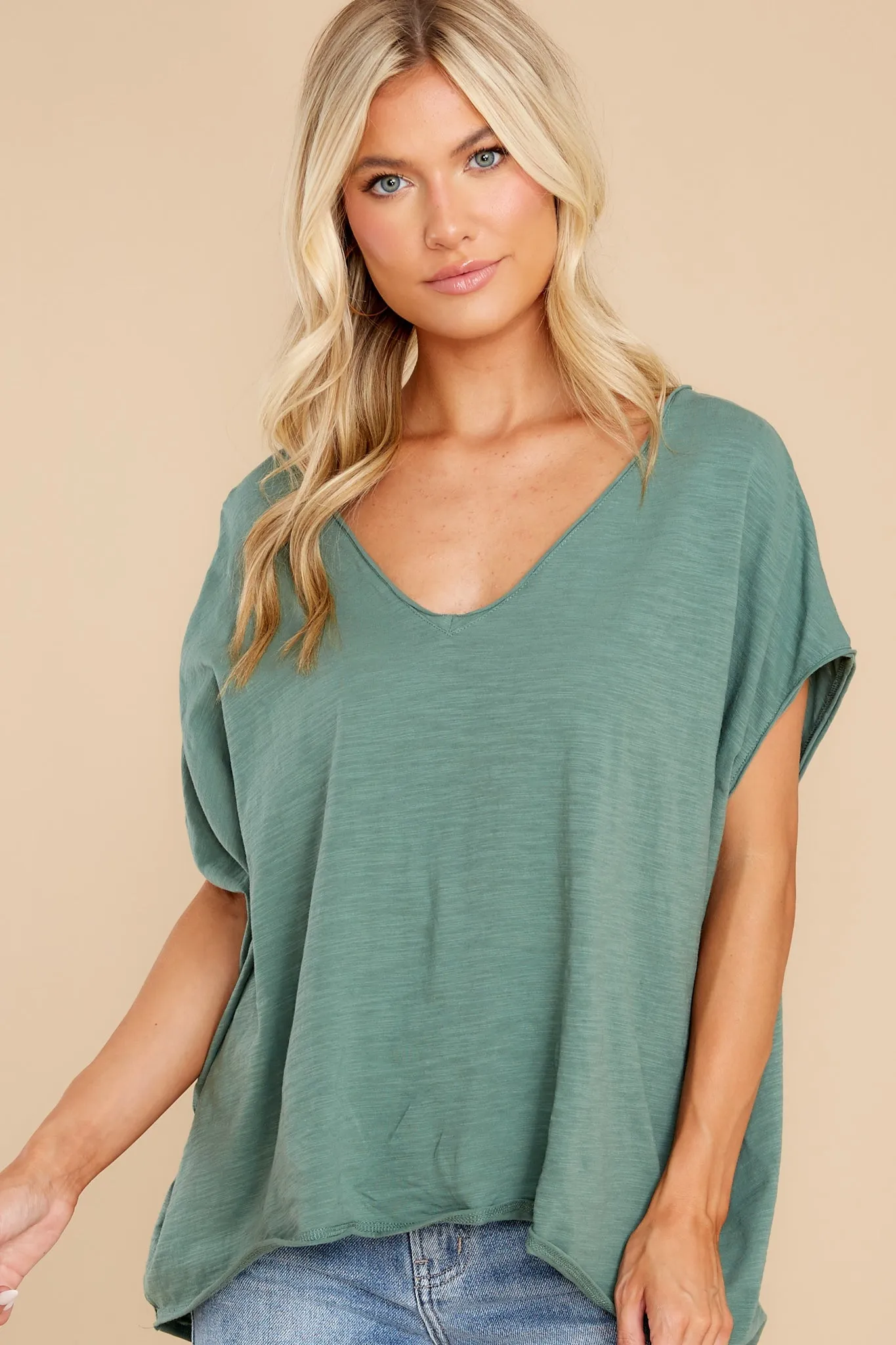 What A Relief Caper Green Top